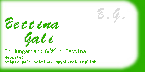 bettina gali business card